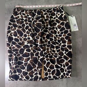 Calvin Klein Suiting Giraffe Print Women's Linen Skirt